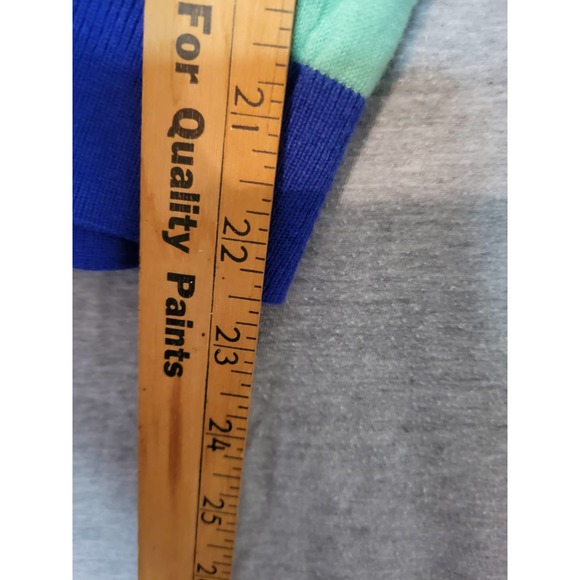 Girl's Tommy Hilfiger Green Purple Color Block  Pockets Cardigan Sweater Medium - Picture 8 of 11